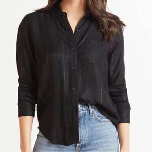 Rails Hunter Ebony Tinsel Button Down Shirt